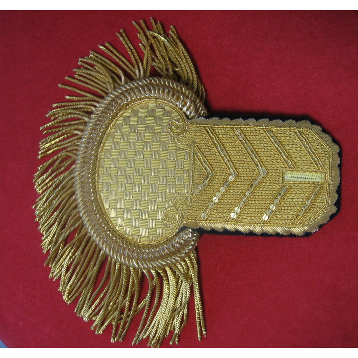 Épaulettes d'officier Empire - Damier sur égides, chevrons sur corps - Type VI - Modèle générique - La paire