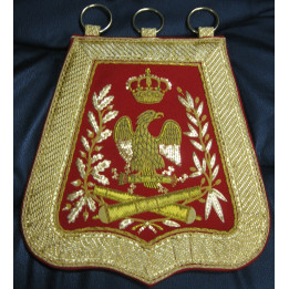 Sabretache d'officier d'artillerie à cheval de la garde, 1er Empire