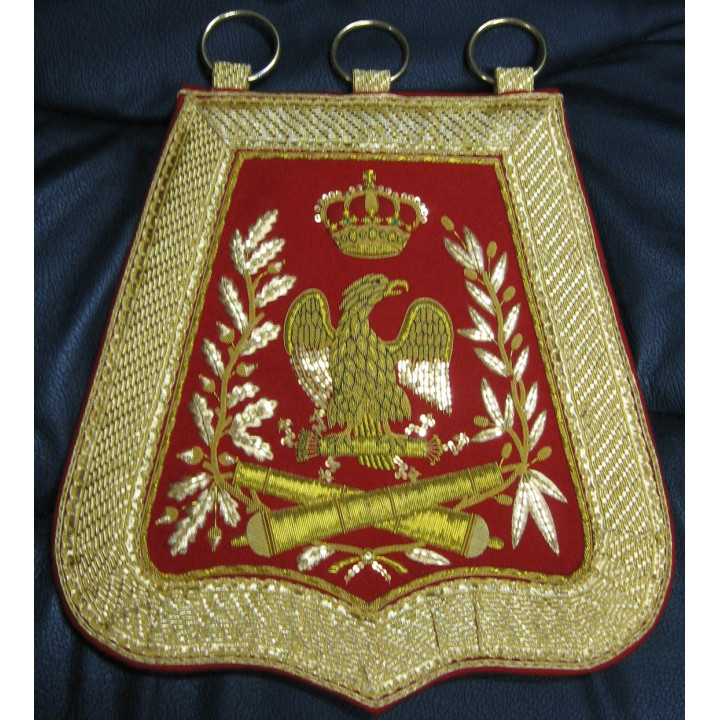 Sabretache d'officier d'artillerie à cheval de la garde, 1er Empire