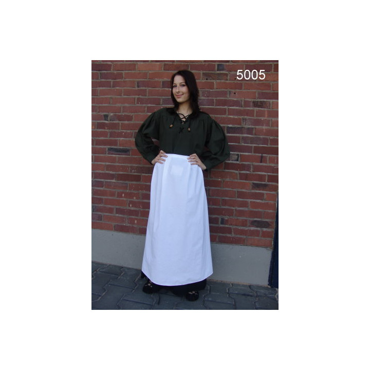 Tablier en coton blanc