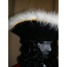 Grand tricorne pour pirate, marquis ou officier XVIIIe - Fab. Française