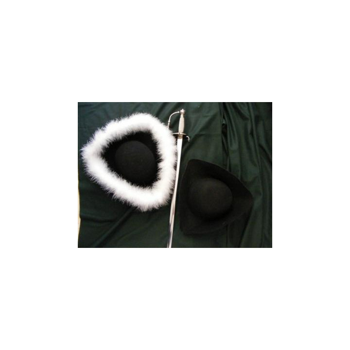 Grand tricorne pour pirate, marquis ou officier XVIIIe - Fab. Française