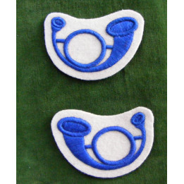 Horns for turnback ornaments hand embroidered, "by pair"