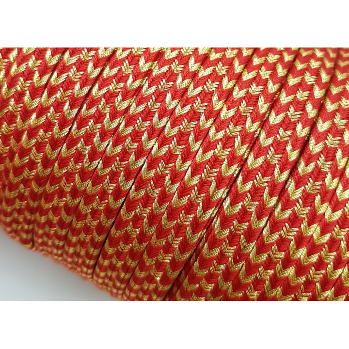 triple soutache or et rouge