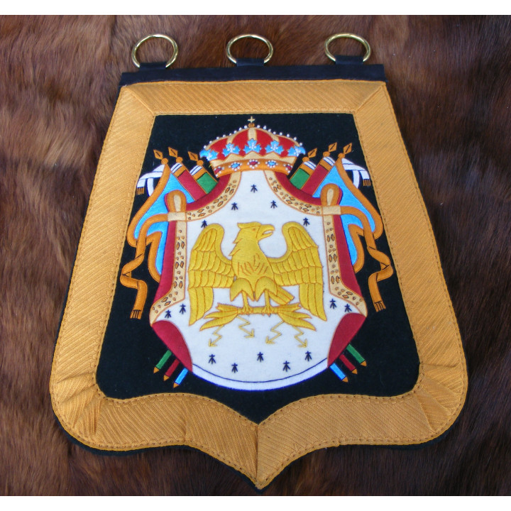 Sabretache de chasseur à cheval de la garde, troupe - Aigle brodée ou laiton