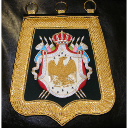 Officer chasseur à cheval de la garde, sabretache with embroidered eagle.