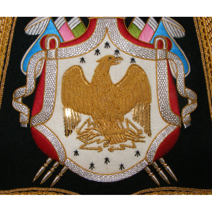 Officer chasseur à cheval de la garde, sabretache with embroidered eagle.