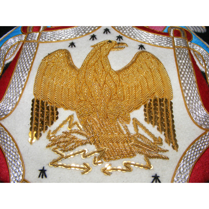 Officer chasseur à cheval de la garde, sabretache with embroidered eagle.