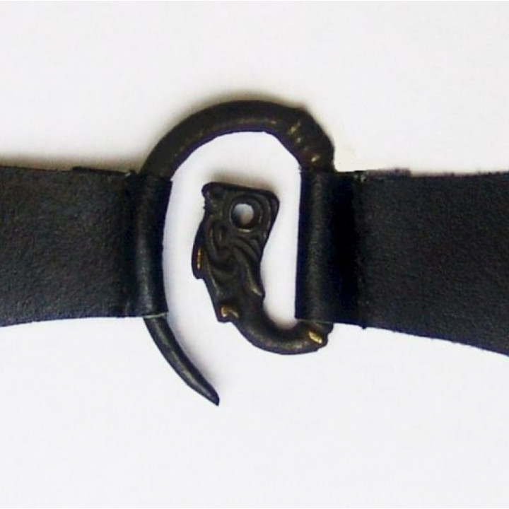 Fermoir dragons avec attaches cuir