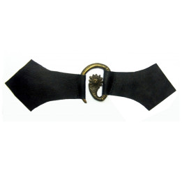 Fermoir métal soleil avec attaches cuir