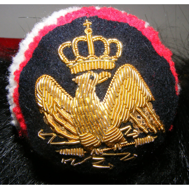 Pompon cocarde avec aigle dorée ou argentée - L'unité