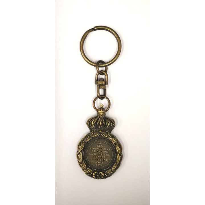 Porte-clef couleur bronze médaille Ste-Hélène