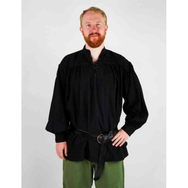 chemise perceval en coton noir