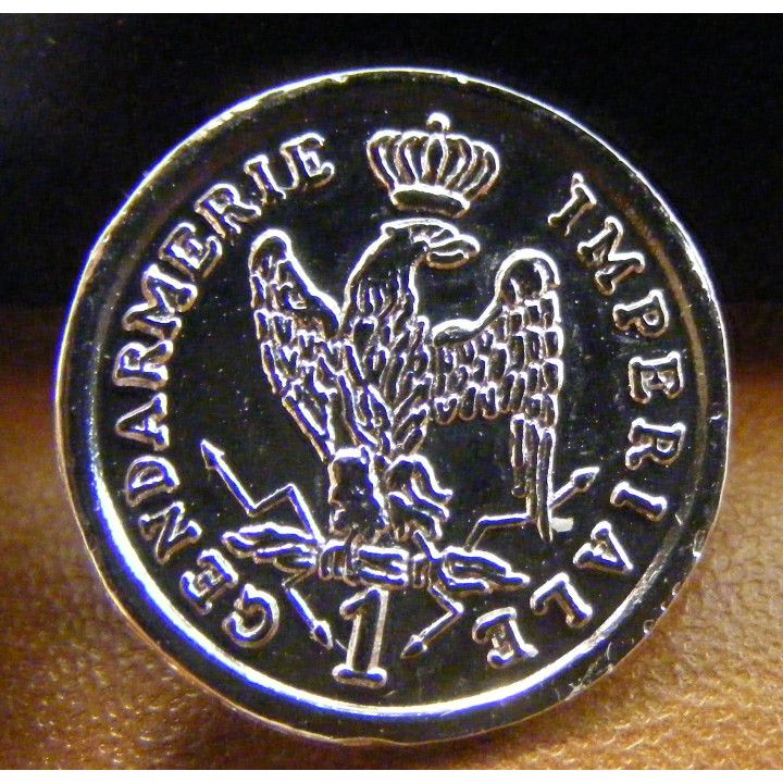 Bouton de la gendarmerie, 1ère legion, on stock