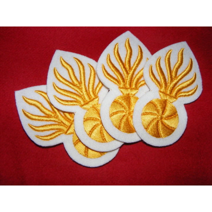 Machine made grenades for turnbacks ornaments