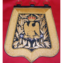 Sabretache of "general de brigade", light cavalry, red or dark green