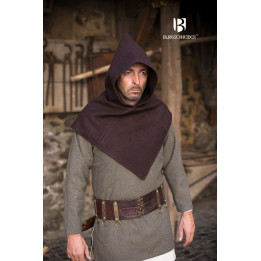 Chaperon court en laine marron