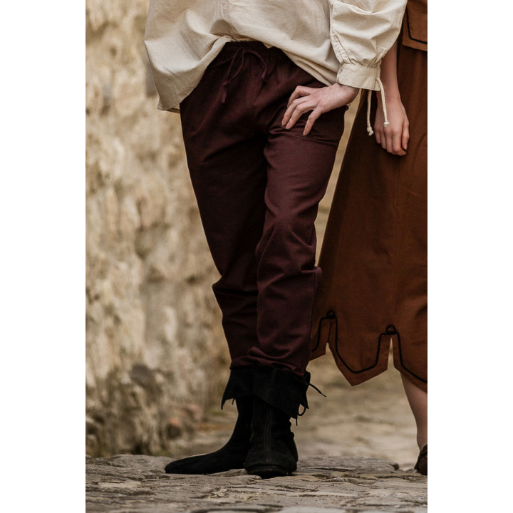 pantalon coton marron