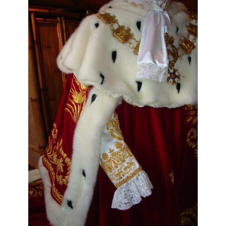 Napoleon's crowning cloak, collar, dress.