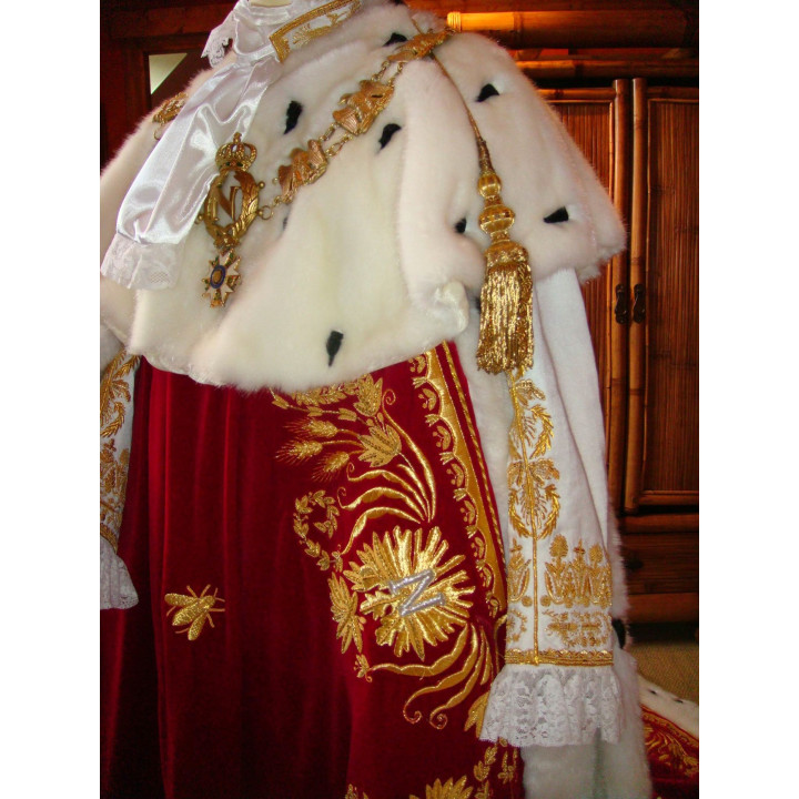 Napoleon's crowning cloak, collar, dress.