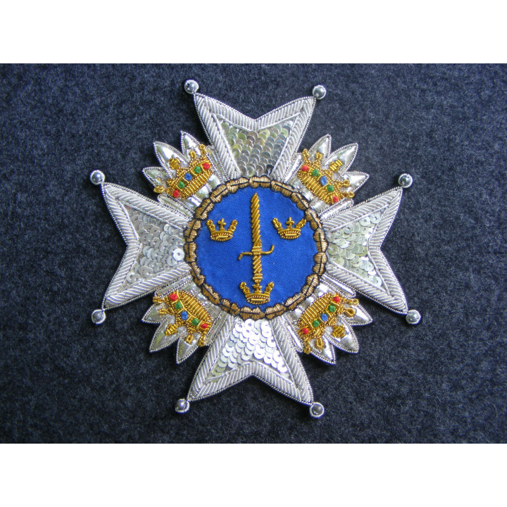 Suéde : ordre de l'épée, plaque de commandeur grand croix