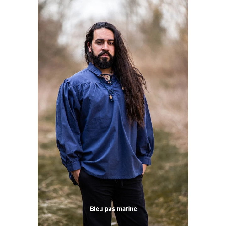 chemise perceval en coton bleu