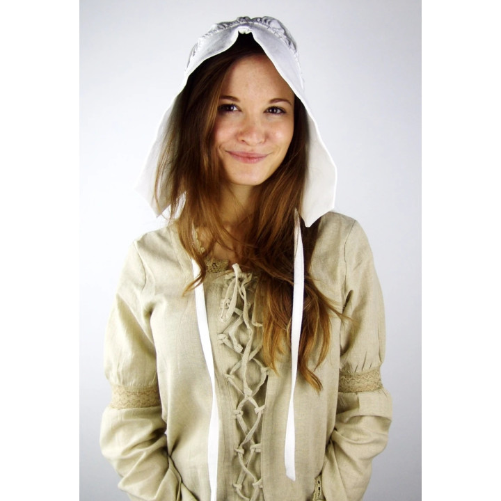 Coiffe femme en coton blanc