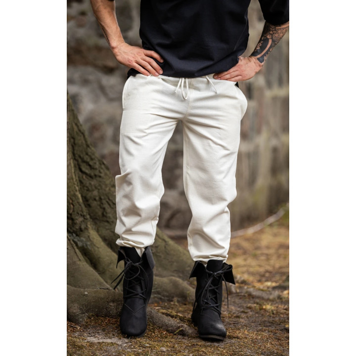 pantalon coton écru