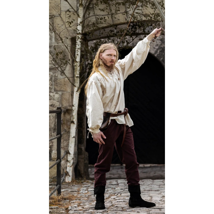 pantalon coton marron