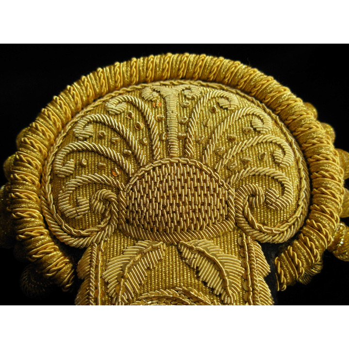 Palms on greek shield, laurel and oak on body, silver or gold Empire epaulettes: type I c- The pair