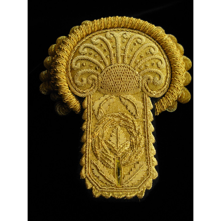 Palms on greek shield, laurel and oak on body, silver or gold Empire epaulettes: type I c- The pair