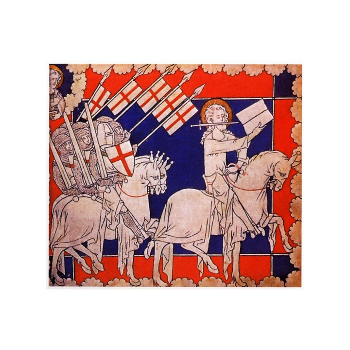 Épée une main -XIIIème, XIVème- Pommeau circulaire légèrement bombé, quillons recourbés à sections carrées