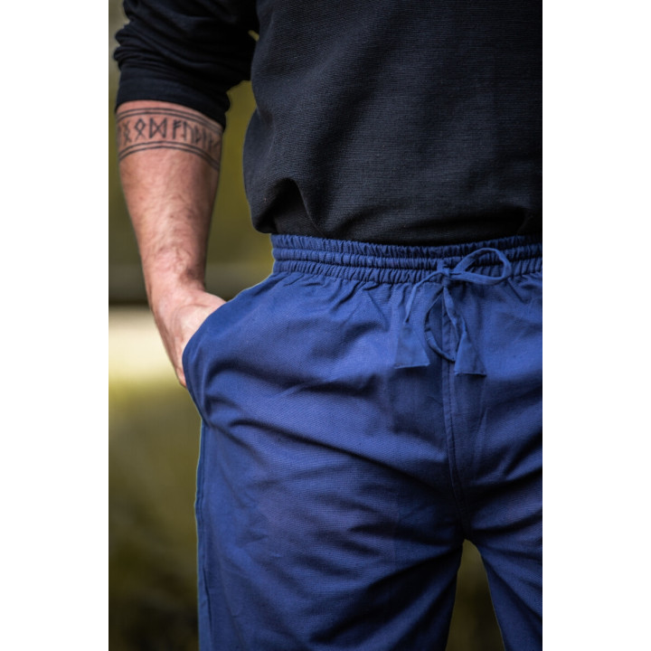 pantalon coton bleu