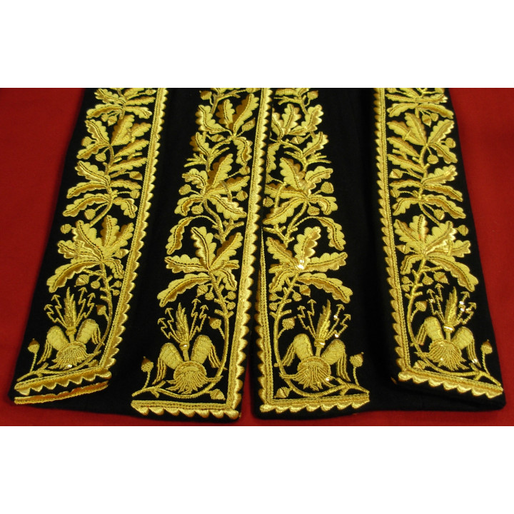 "petite tenue" of marechal d'empire, embroidered turnbacks on 2 sides