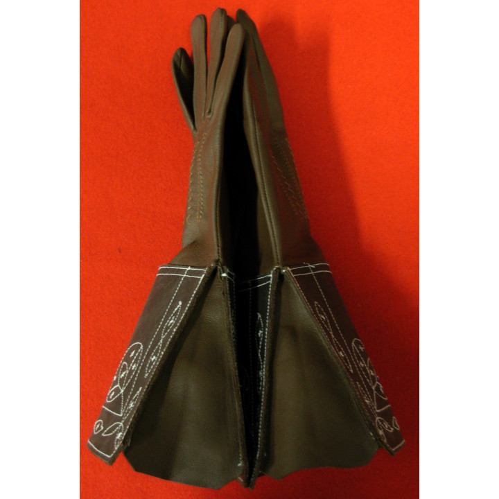 Copy of gloves forgotten by bonaparte on october 11th, 1799 in Rochemaure