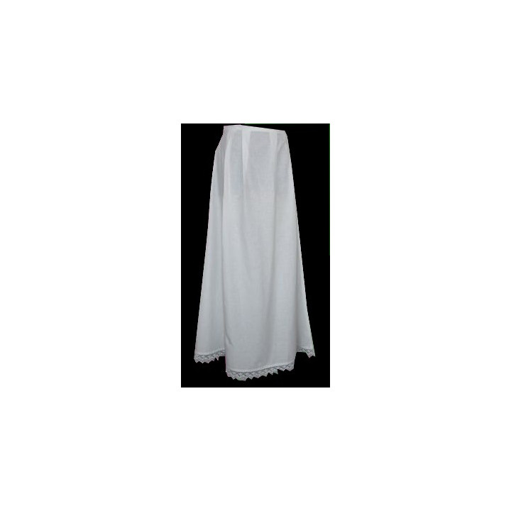 Jupon de coton bordé de dentelle - copie