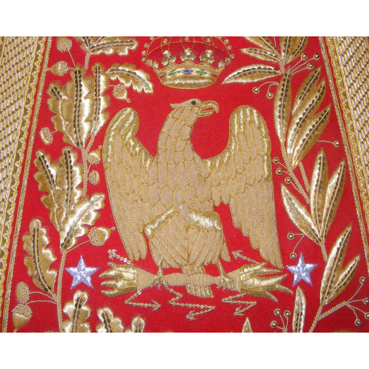 Sabretache rouge ou verte de général de brigade de cavalerie légère, 1er Empire