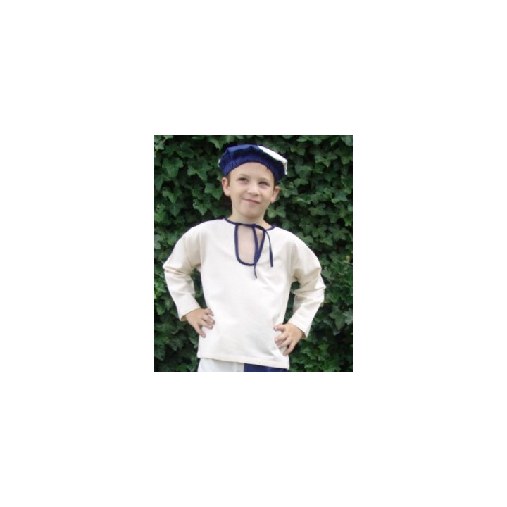 Chemise medievale en coton pour garcon
