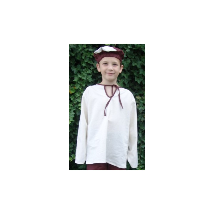 Chemise medievale en coton pour garcon