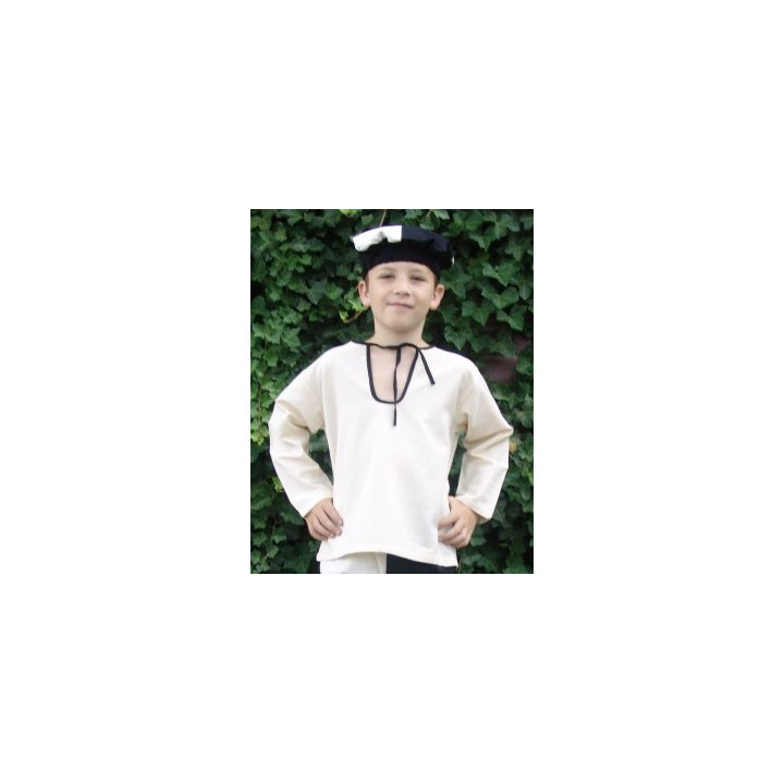 Chemise medievale en coton pour garcon