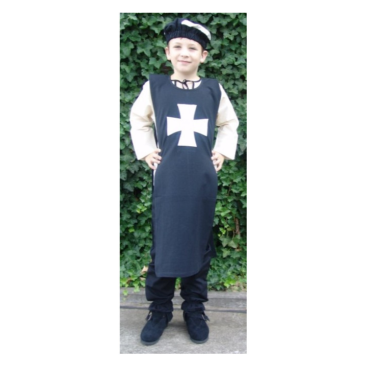 Tabard enfant - Noir croix blanche ou rouge
