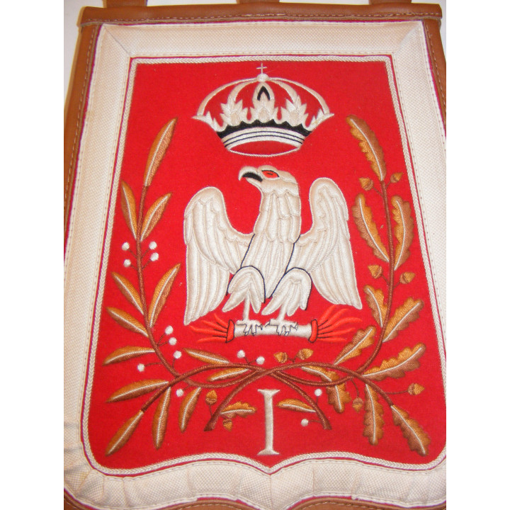 Sabretache du 1er hussard troupe Empire, vers 1808-1810