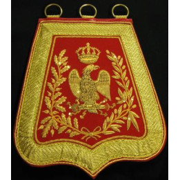 Sabretache type officier de hussard Empire (lieutenant à chef d'escadron)