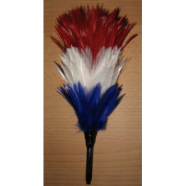Plumet tricolore en plume de coq